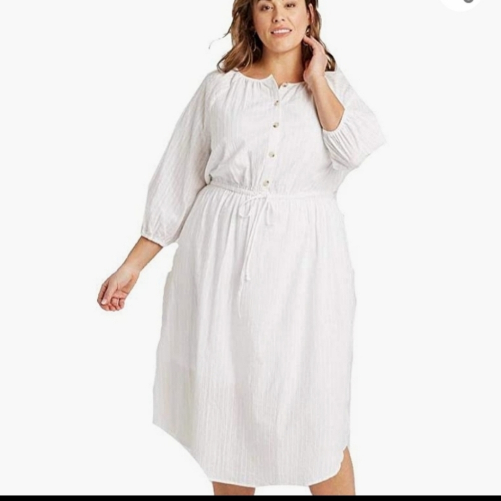 Ava & Viv white midi dress